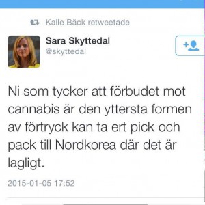 Sara Skyttedal cannabis